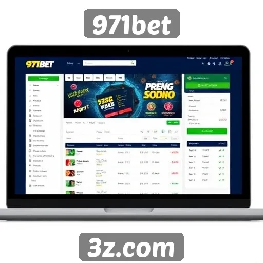 Análise da interface do usuário do site 971bet